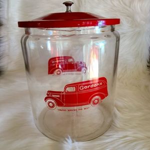 Vintage Gordon's Food Counter Top Display Jar